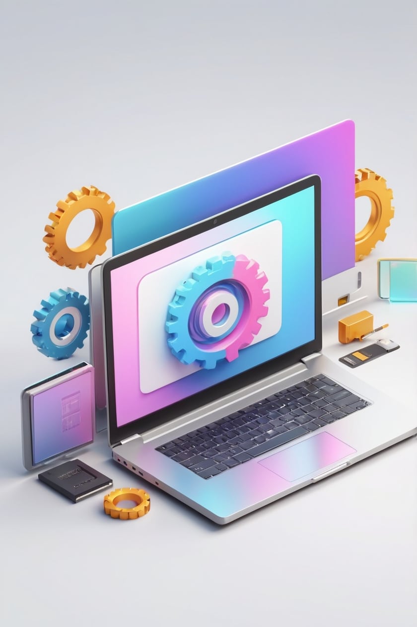 Ikona: 3d ikona of a laptop with