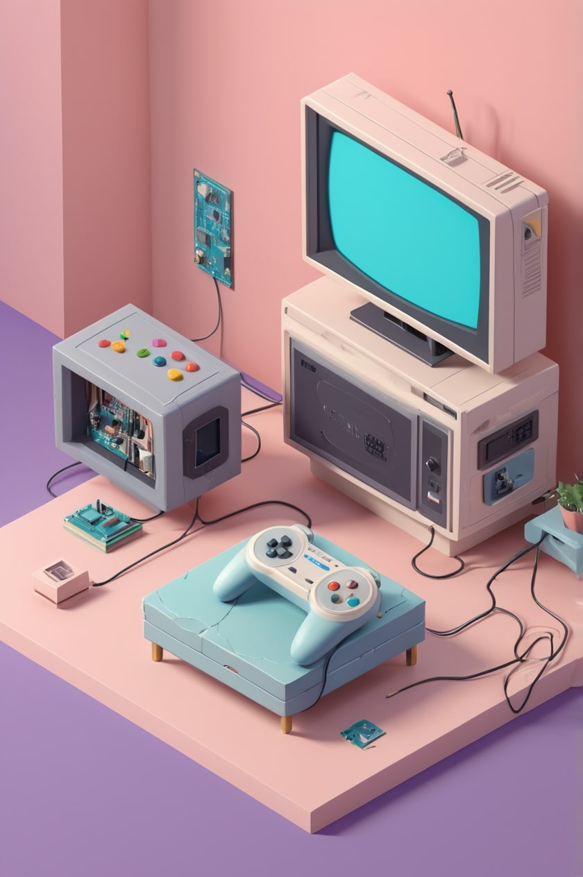 Ikona: 3d isometric ikona showing a retro