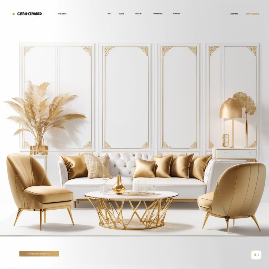 Elegant online furniture store homepage premium dla Royal-art