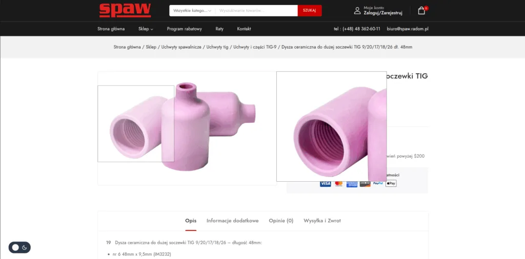 Sklep Spaw - nowoczesny e-commerce WooCommerce dla branży technicznej