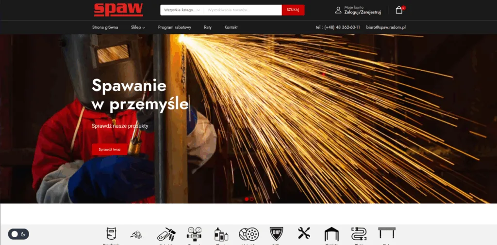 Spaw - sklep internetowy z materiałami spawalniczymi i technicznymi