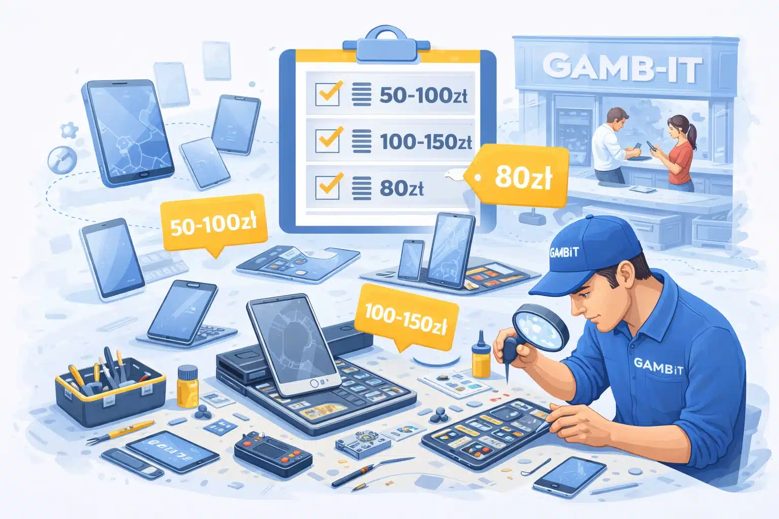 Cennik serwisu smartfonów i tabletów w Gamb-it